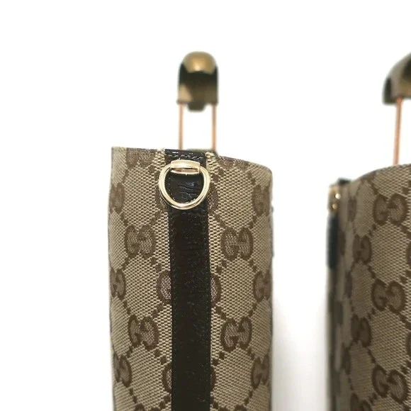 Gucci GG Monogram Canvas Knee High Boots Ebony Size 8 - Picture 9 of 12